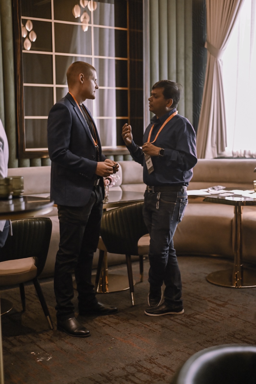 Members in a focused, confidential Forum conversation